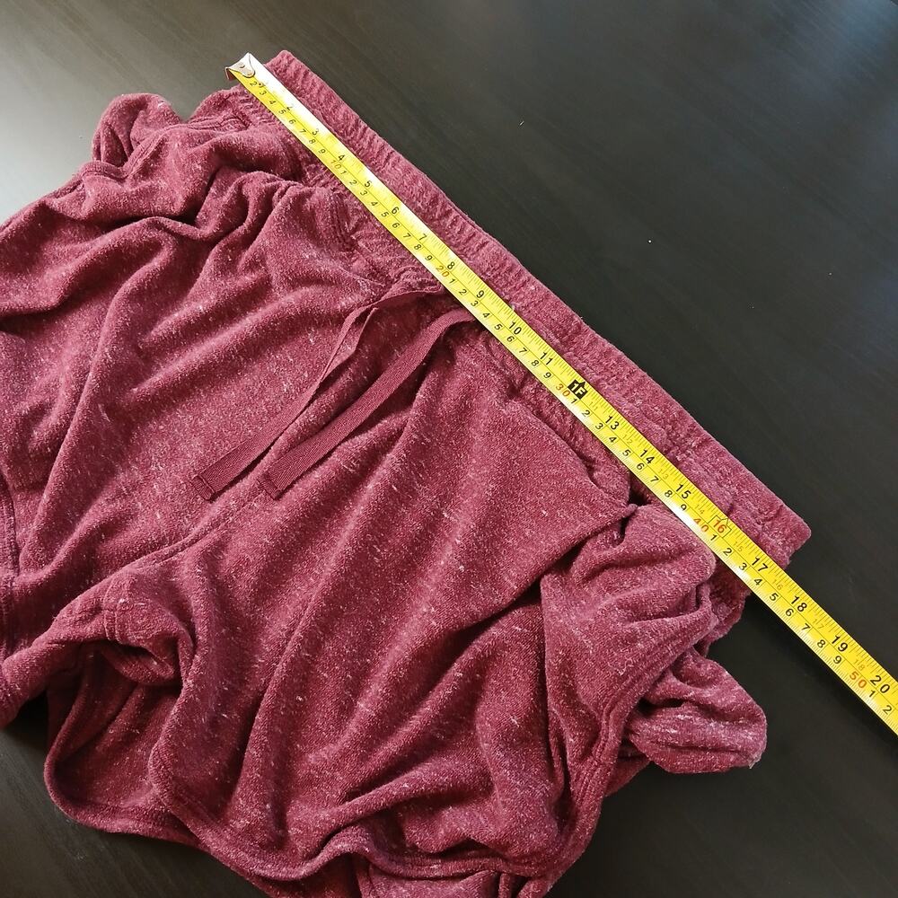 Athletic Works Jersey Knit Running Shorts XXL 20 heathered maroon pockets comfy - Picture 5 of 9